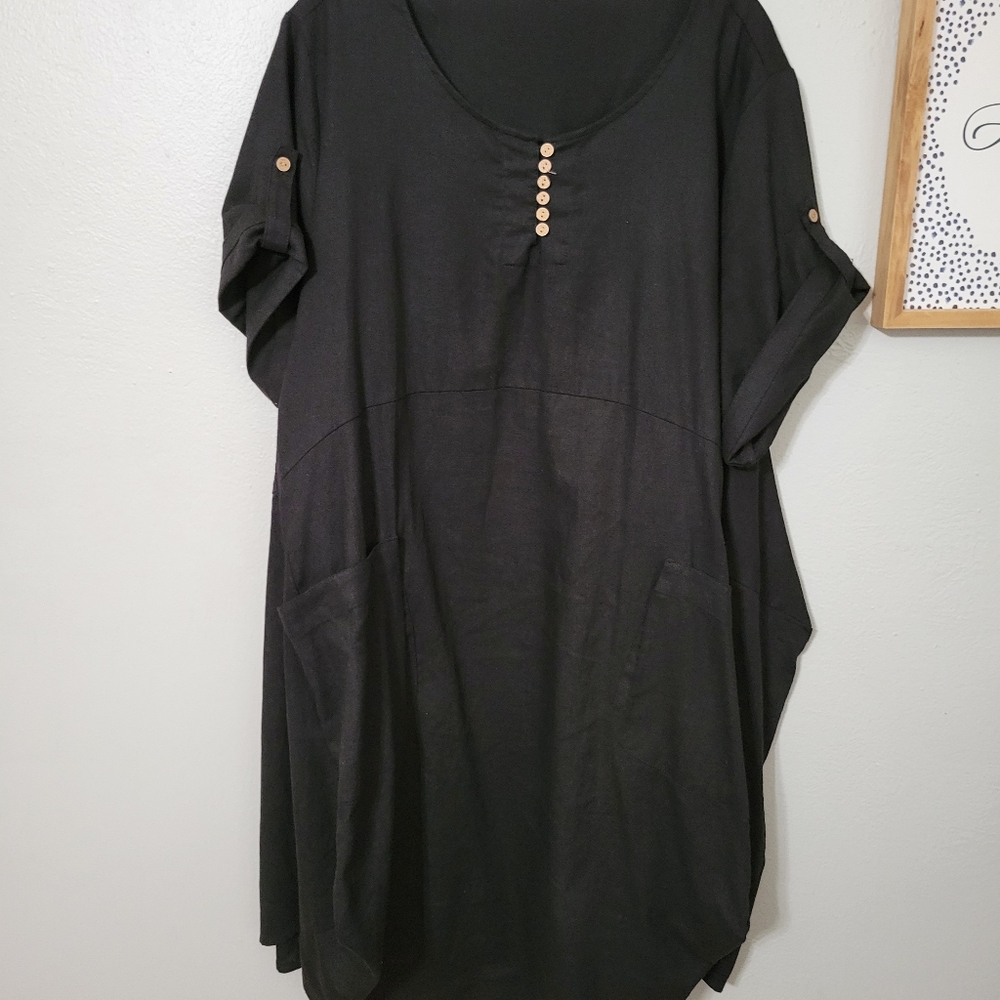 Black Linen Dress